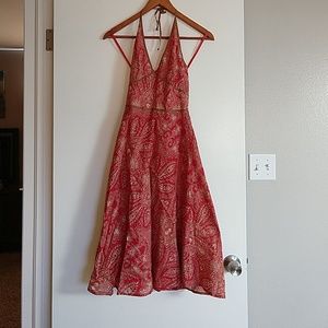 BCBG paisley halter dress 6